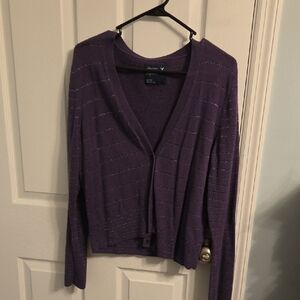 American Eagle Outfitters Deep Purple Cardigan